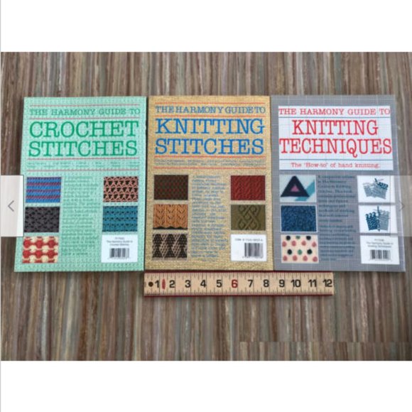 How to Knitting Technique & Crochet Stitches Lyric Harmony Guide Set of 3 Books - Picture 2 of 2